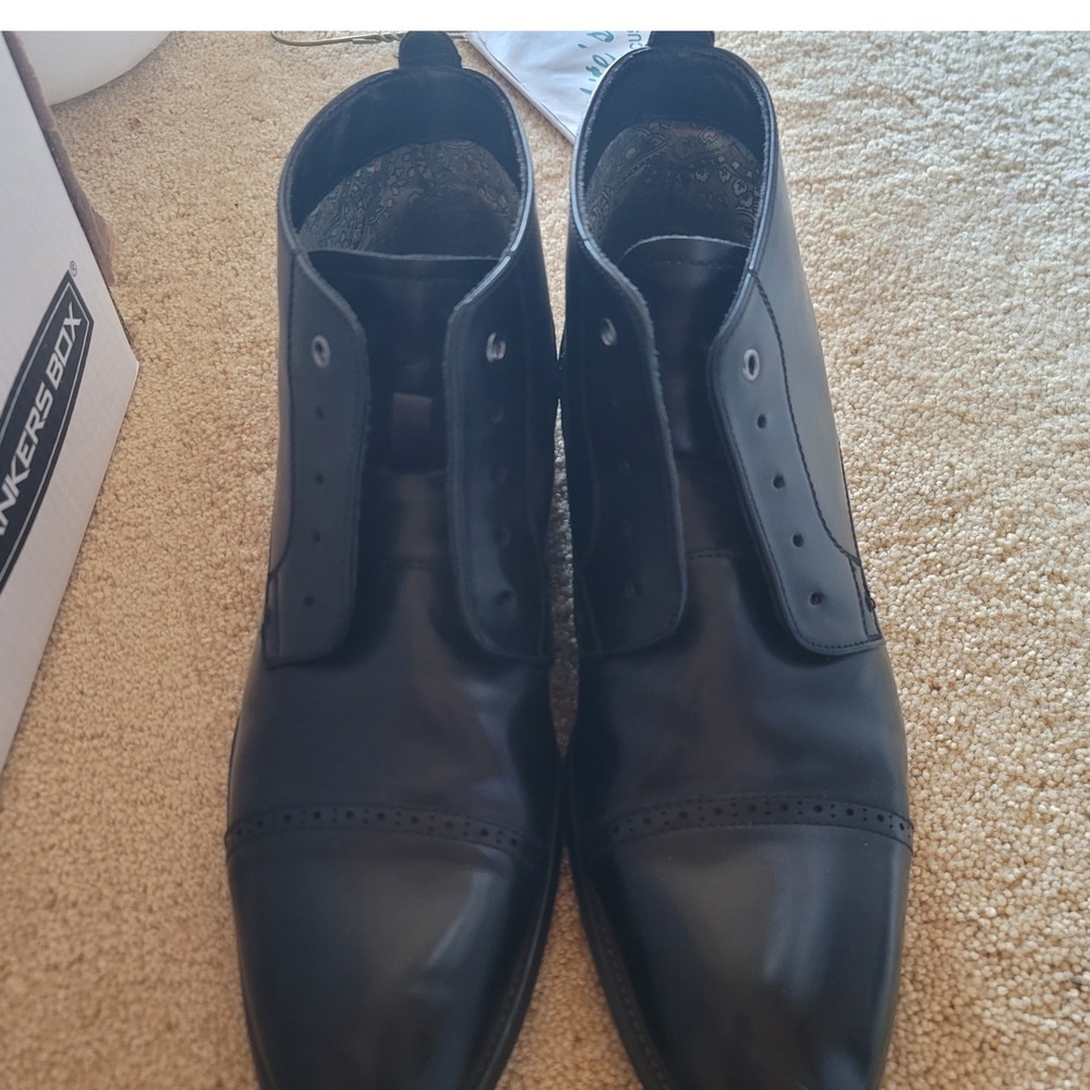 Bruno Marc Mens‎ Warner 2 Cap Toe Ankle Boots Black Size 11 Dress Shoes